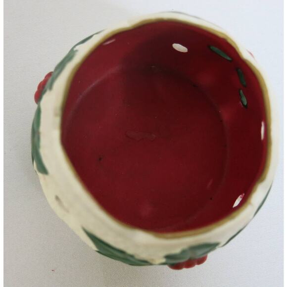 CHRISTMAS 2 Holiday Candle Holders Snowman Holly Berry Votive Winter Candles - Picture 5 of 9